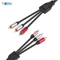 High Quality 3 RCA to 3 RCA Male to Male AV Cable 1.5mm