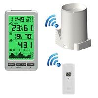 Wireless Rain Gauge with Thermometer Hygrometer Weather Station