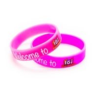 TRADEHAN Personalized Silicone Wristbands Bracelet 1 Inch Silicone Rubber Bands