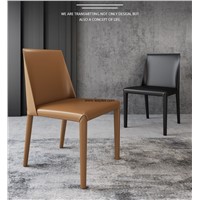 Italian Style Fashion Dining Chair Upholstered In PU or Faux Leather Dining Chair Design