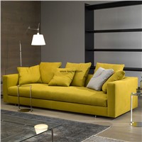 Italian Style Modern Fabric Sofa Furniture for Hotel Or Home with Two Back Cushions