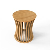 Yu Solid Bamboo Stool without Cushion