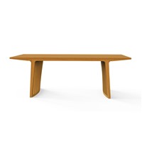 Alta Solid Bamboo Dining Table with Slat Leg