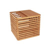 New Design Slot Solid Bamboo Tea Cube