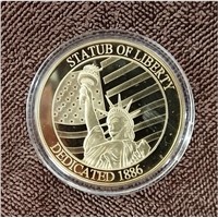 Gold &amp;amp; Silver Souvenir Coin Statue of Liberty Tourism Souvenir