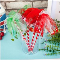 New Craft Ballpen with Nylon Ribbons &amp;amp; Bell /Heart Pendants Decor for Promotion Gift