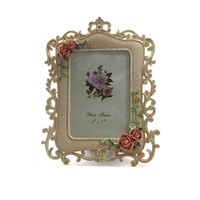 Rose Flowers Polyresin Standing 6inch Picture Photo Frame