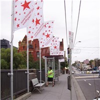 Round Straight Corner Advertising Wall Flag Poles Outdoor