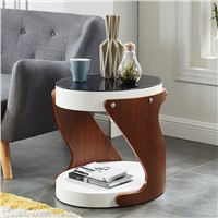 Latest Smart Oval Corner Table with Speaker Wireless Charger Living Room Hotel Shop Furniture End Side Coffee Table