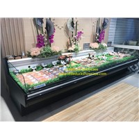 Supermarket Fresh Meat Showcase Seafood Display Chiller Refrigerated Cabinet