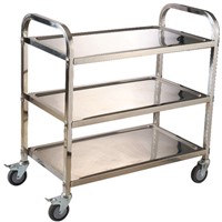 Square Tube 3tier Stainless Steel Hand Carts Kitchen Trolley