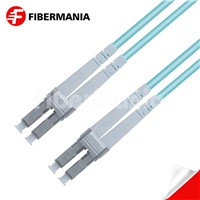1m LC/Upc-LC/Upc Duplex 10g Om3 50/125 Multimode Ofnr Fiber Optic Patch Cable 3.0mm Aqua