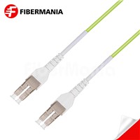 1m LC/Upc-LC/Upc Uniboot Duplex 100g Om5 50/125 Multimode Ofnr Fiber Optic Patch Cable 3.0mm Lime