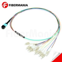 MTP Male to LC Fanout Cable 12 Fibers Om3 50/125 10g 1m