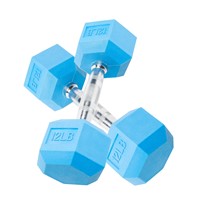 Factory Price Custom 12LB Color Rubber Dumbbell