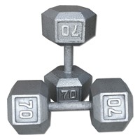 China Manufacture Wholesale Gym Fitness 70LB Cast Iron Hex Dumbbell