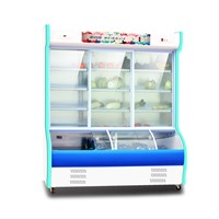 Two Temperature Fruit Vegetable Freezer Dish Order Display Showcase