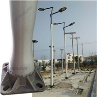 Silver Aluminum Alloy Anodized Spinning Garden LED Light Pole Road