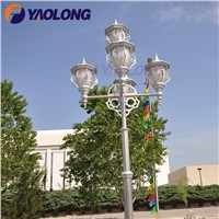 Yaolong Design Modern 6 Meter Silver Stainless Steel 316 Satin Brush Garden Light Pole