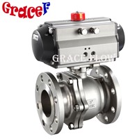 API Flange Motorized Valve with Double Acting Or Spring Return Pneumatic Actuator