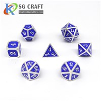 One Color Enamel Metal Dice for Board Game