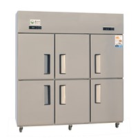 Commercial Industry Upright Refrigerator 6 Doors Upright Catering Kitchen Stainless Steel Freezer