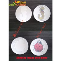 Water Sensitive Color Changing Label White Change to Colors