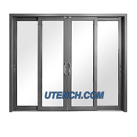 Utench Industry Aluminum Glass Sliding Door with Stainless Steel Mosquito Netting