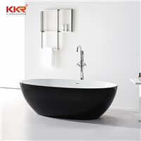 Black Faux Stone Bathtub Solid Surface BathTub Free Standing Bathtub Acrylic