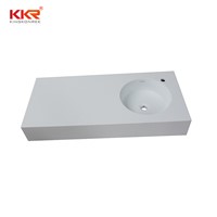 KKR Modern Design Stone Resin Basin Wall Mounted Acrylic Solid Surface Wash Basin