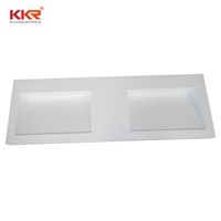 Newest Design Bathroom Vanity with Double Sinks Acrylic Solid Surface Basin