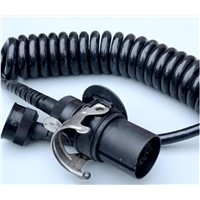 Tractor Trailer Cable Truck 7 Core Spring Spiral Coiled Electric Cable