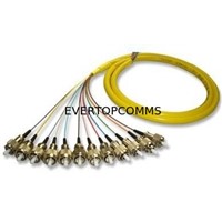 12 Cores FC/PC Bunch/Break Out Fiber Optic Pigtail Single Mode with High Temperature Stability