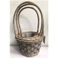 Natural Handmade Wicker Plant Basket Wholesaler