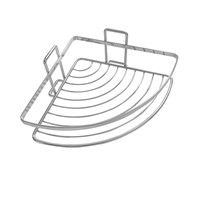 Wintok Amazon Best Sellers Europe Style Home Storage Metal Chrome Bathroom Single Tier Corner Basket Shelf