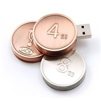 Good Quality Coin USB Flash Drive Custom Gift 64MB-128GB Memory Stick Custom Logo