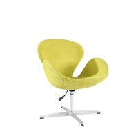 High-End Swivel Modern Style Counter Chair with Backrest Material of Fabric &amp;amp; Chrome Legs