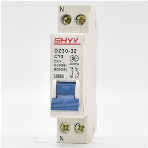 DZ30(DPN)-32 1P+N 6A 10A 16A 20A 25A 32A 4.5KA Breaking Capacity MCB by SHYY