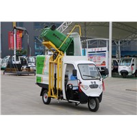 Side Tipper Electric Powered Garbage Collection &amp;amp; Dumping Tricycle
