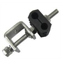 Cable Clamp for 3/8'' Cable, Double Type, 2 Holes, for Power Cable, 10-11.5mm
