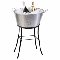 Stainless Steel Ice Bucket Party Tub Beverage with Stand