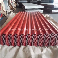 Water Wave Corrugated PPGI Prepainted Galvanized Steel Roofing Sheet 665mm
