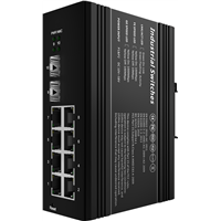 2 x 1000Base-X, 8 x 10/100/1000Base-T Managed Industrial Ethernet Switch (PoE Optional)