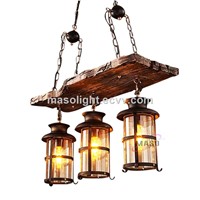 Wood Board Chandelier & Pendant Lights Vintage Hanging Light