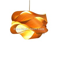 Creative Wood Fur Pendant Lamp Architecture Bamboo Light Fixture