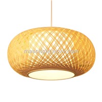 Natural Bamboo Pendant Lamp Decorative Ball Rattan Pendant Lamp