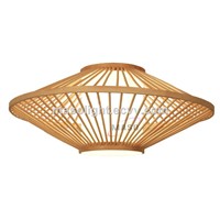 Suspended Ceiling Lighting Modern Mosaic Lamp Bamboo Shade Pendant Light LED