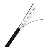 Indoor & Outdoor 1-4 Core Pipe Leather Cable Optical Fiber 2 Core SM FTTH Flat Drop Cable Fiber Optic GJYXCV
