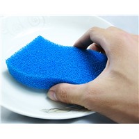 Custom Cleansing Sponge Clear Silicone Rubber China Kitchen Cleaning Honeycomb Sponge