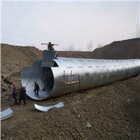 CE&amp;amp;ISO Certificated Steel Material Corrugated Steel Tank, Oval Shaped Corrugated Steel Culvert Pipe